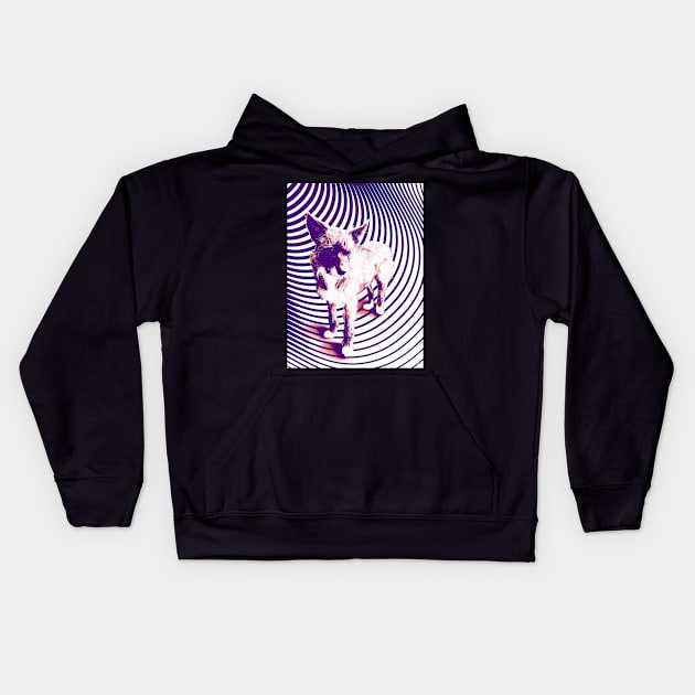 crazy pups Kids Hoodie by somatosis